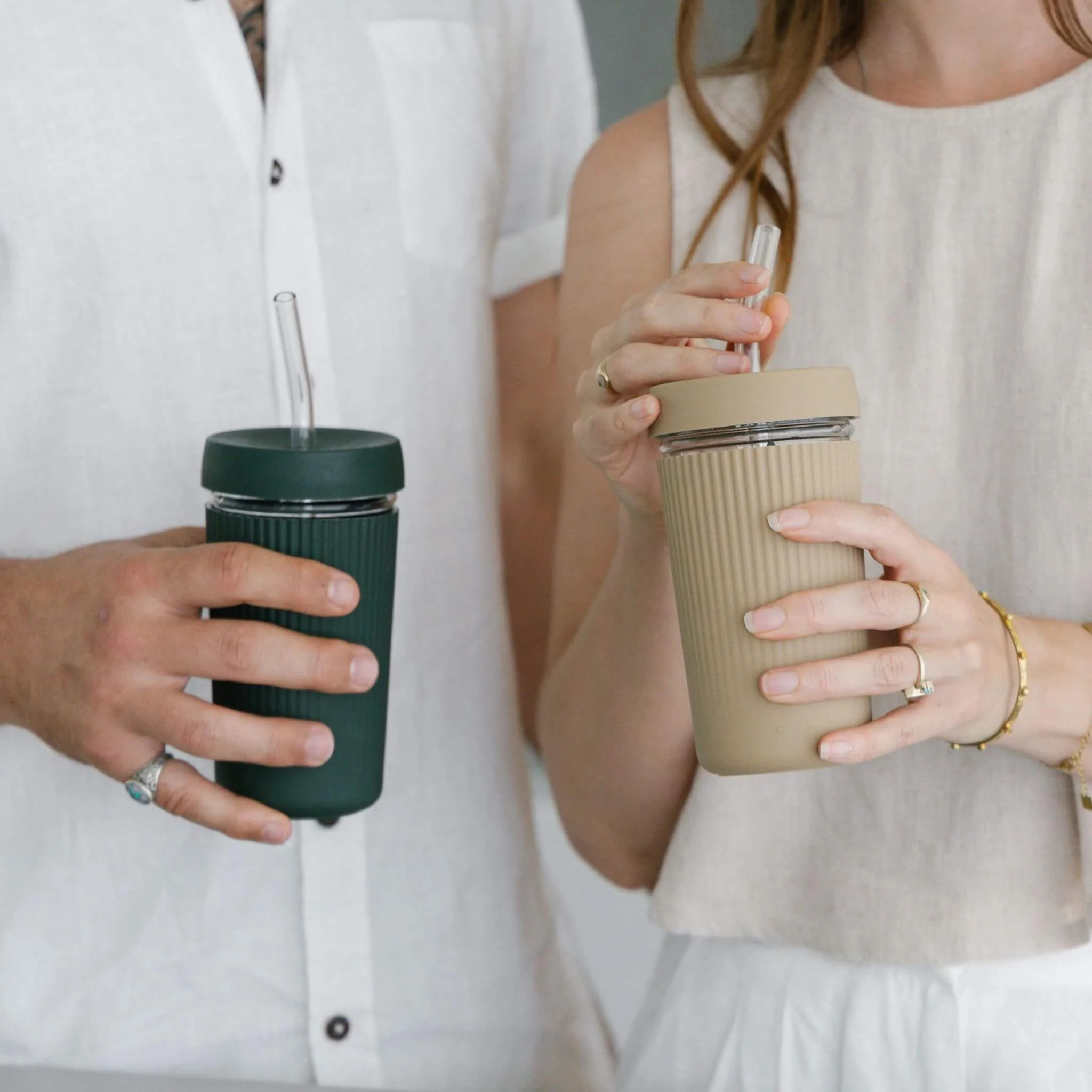 Reusable Glass Smoothie Cup - Image 3