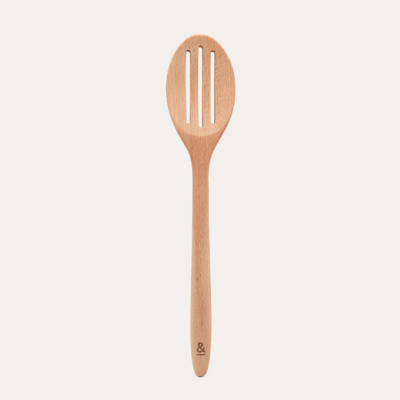 Wooden Beechwood Slotted Spoon