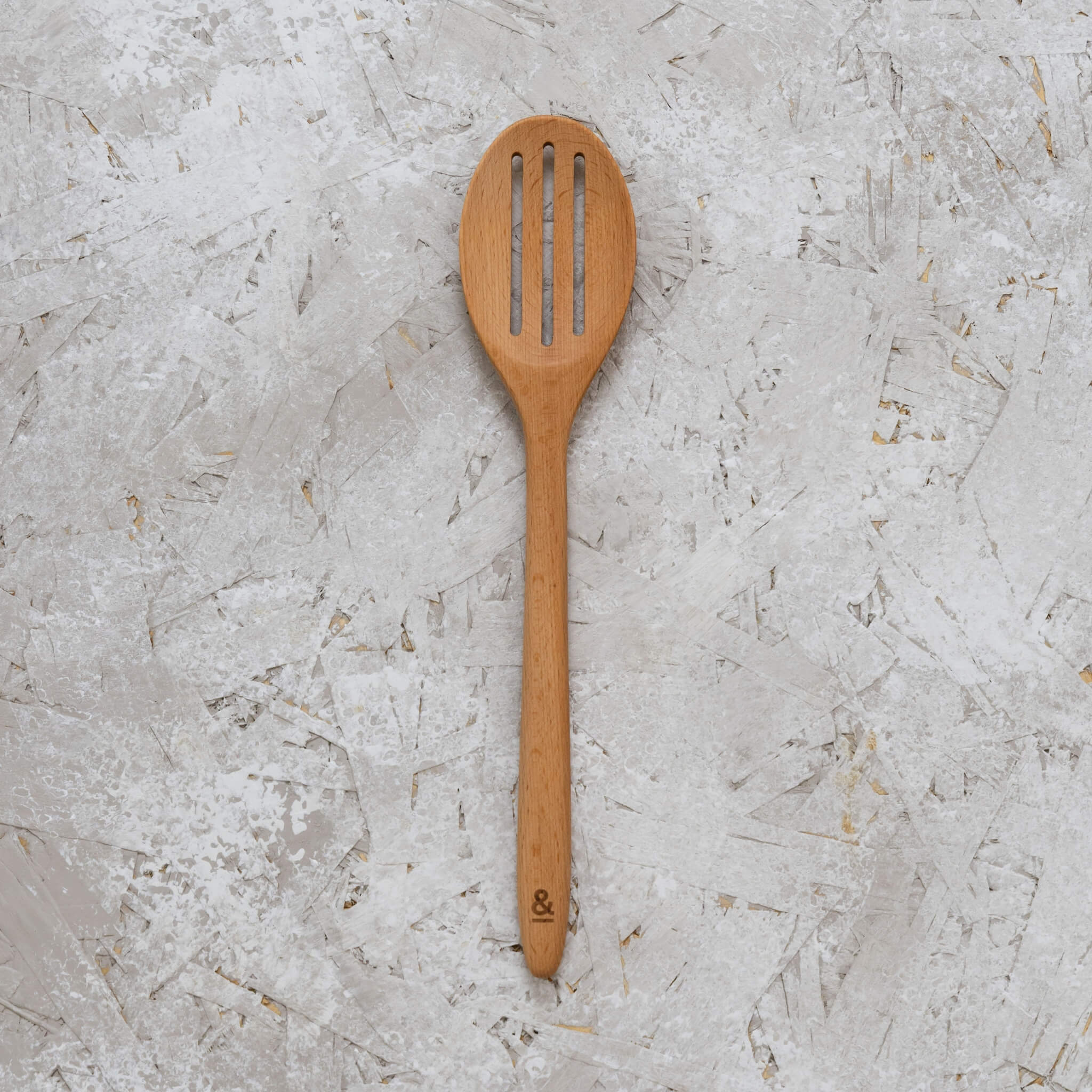 Wooden Beechwood Slotted Spoon - Image 2