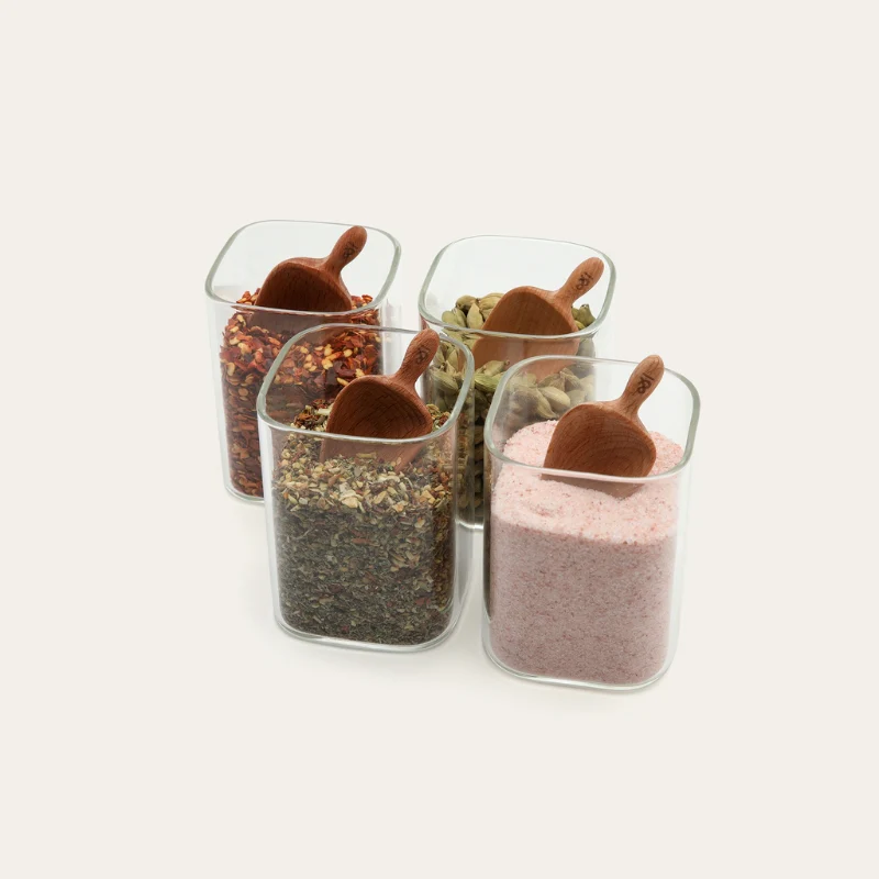 Wooden Beechwood Spice Scoop 4pk - Image 3