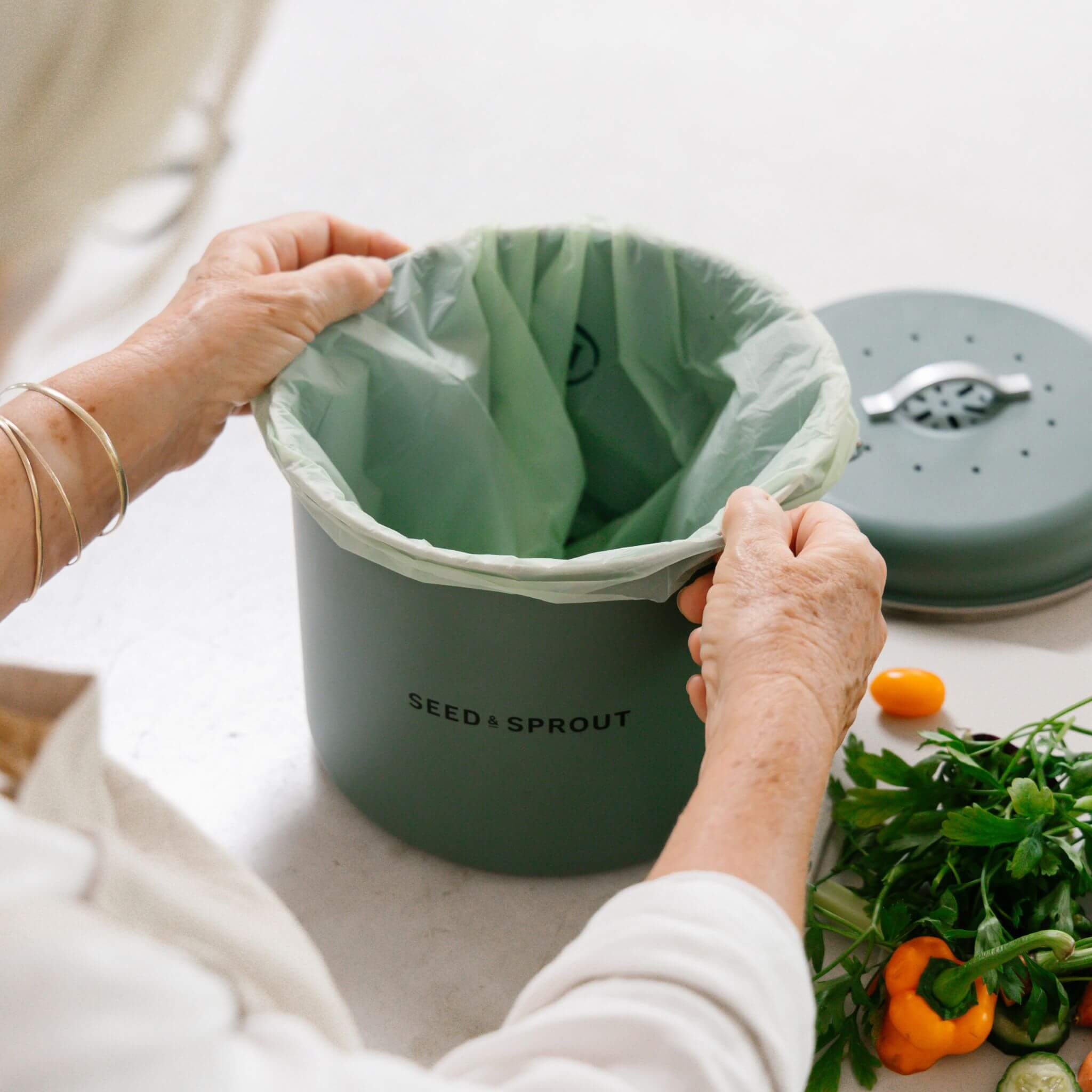 Bin Liners 8L - Sage - Image 3