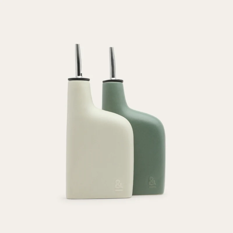 SECONDS: Kitchen Ceramic Olive Oil and Vinegar Dispenser Set - Image 13