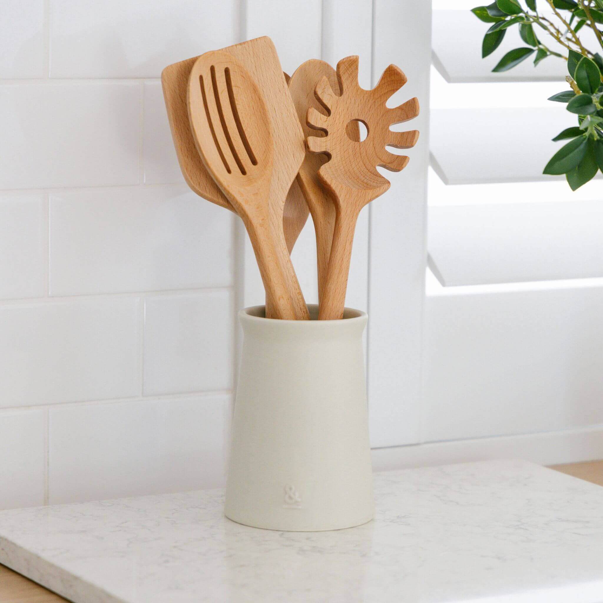 Wooden Beechwood Spaghetti Spoon - Image 5