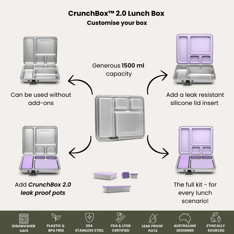 CrunchBox™ 2.0 Lunch Box | Silicone Leak Resistant Seal - Image 3