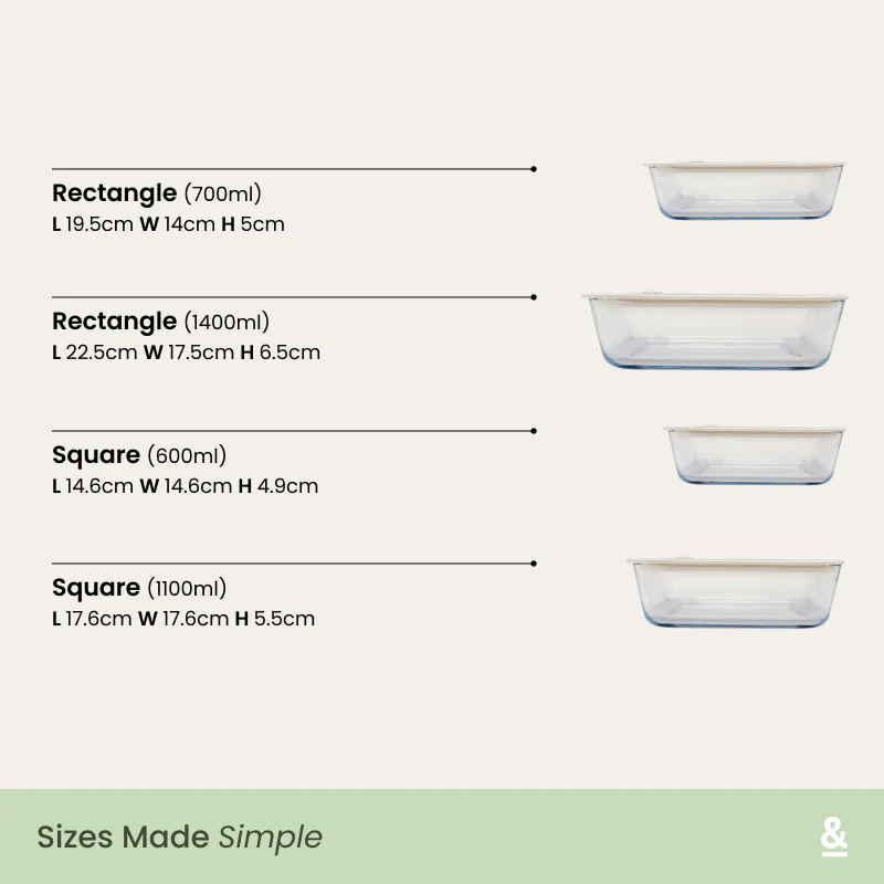 Glass Food Containers | Rectangle - Image 5