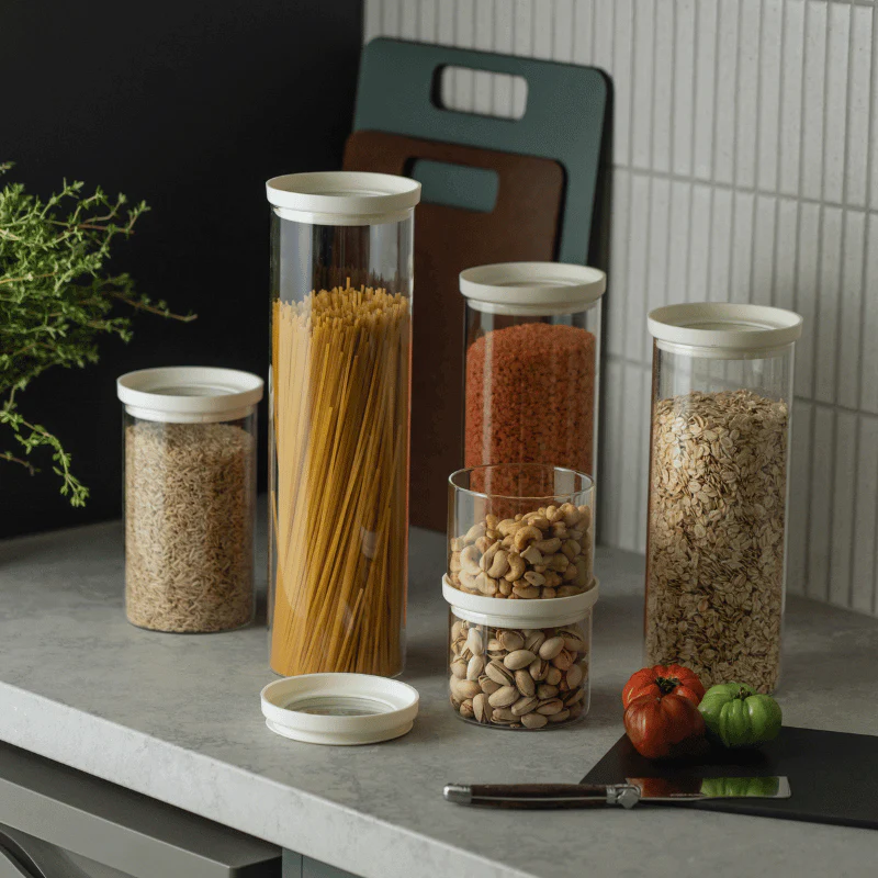 Wategos Round Glass Pantry Storage Jars - Image 14