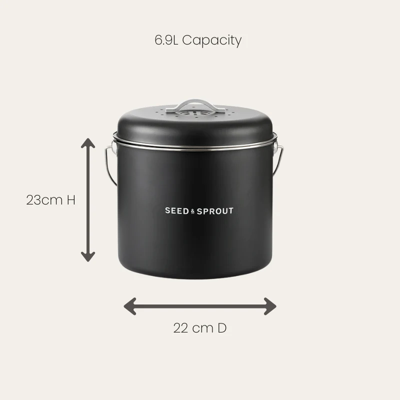 Kitchen Compost Bin | Liquorice - Image 4