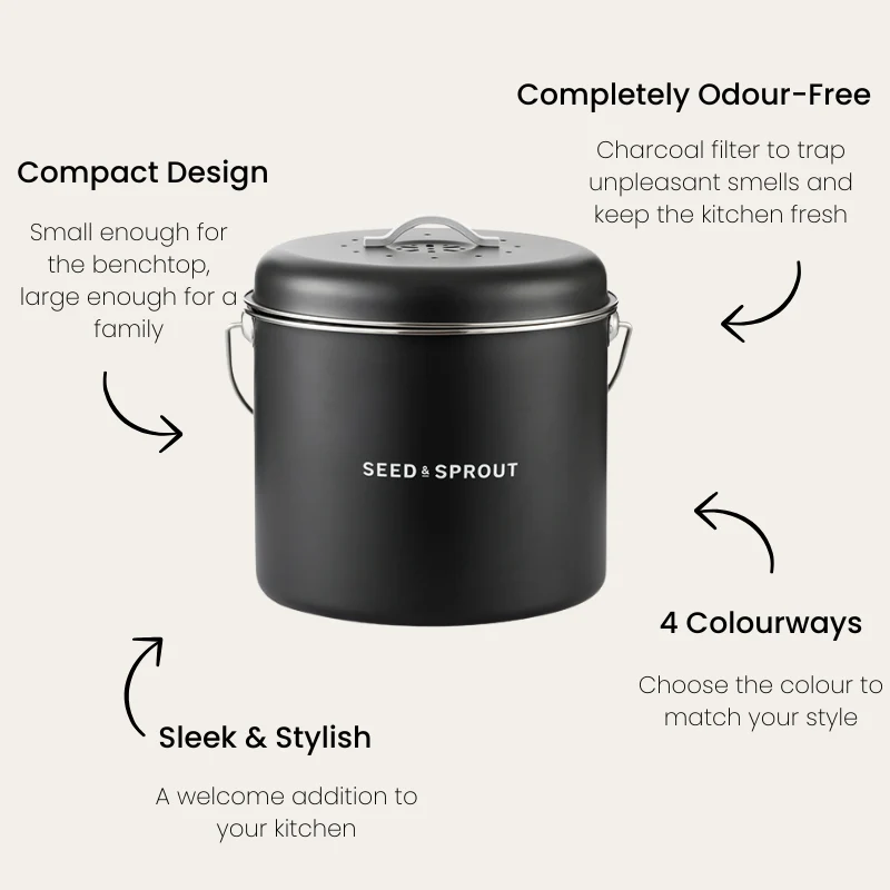 Kitchen Compost Bin | Liquorice - Image 5