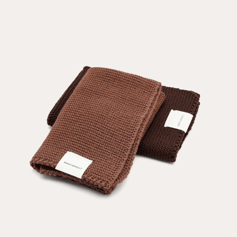 Knitted Dishcloth Set | Organic Cotton