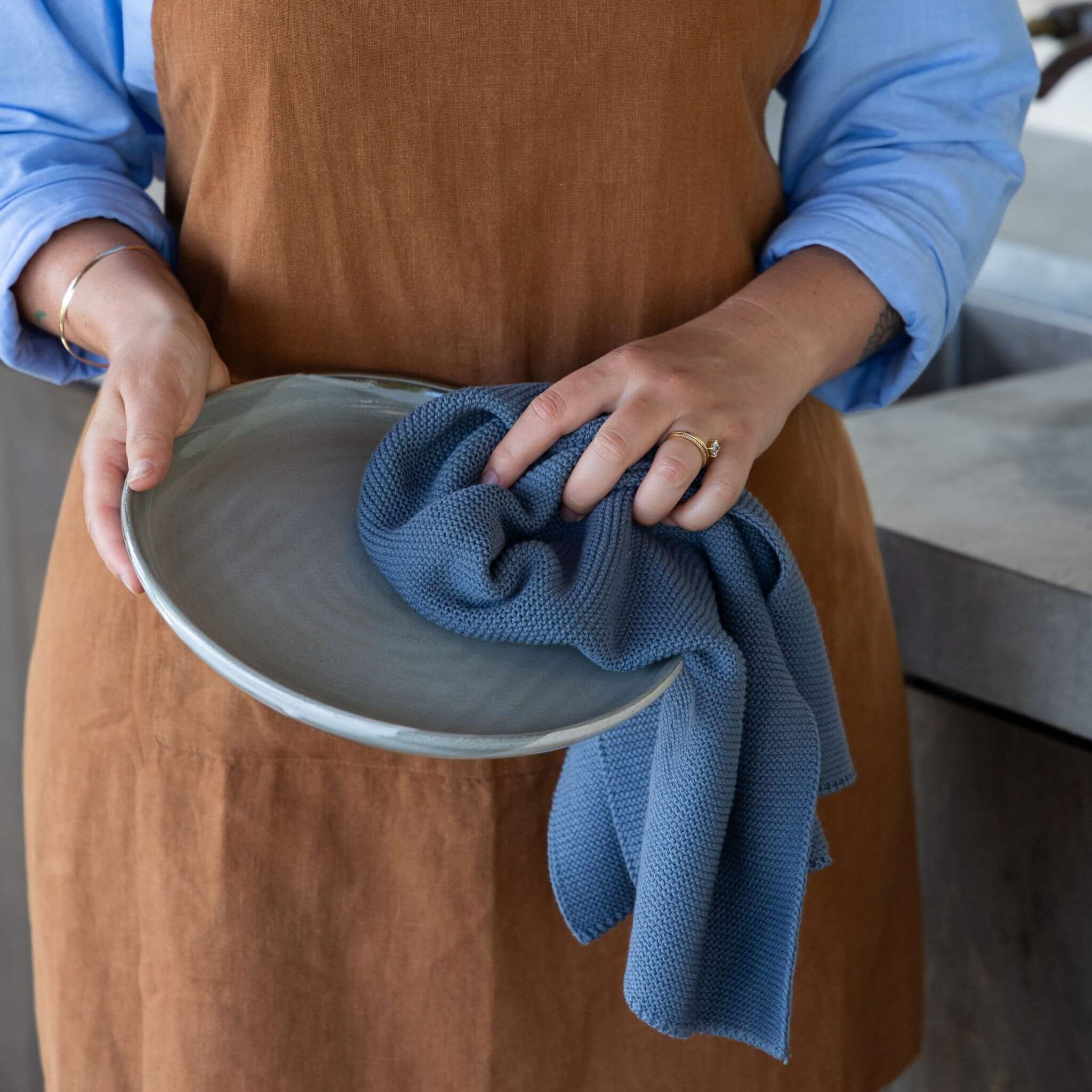Knitted Tea Towel Set | Organic Cotton - Image 2