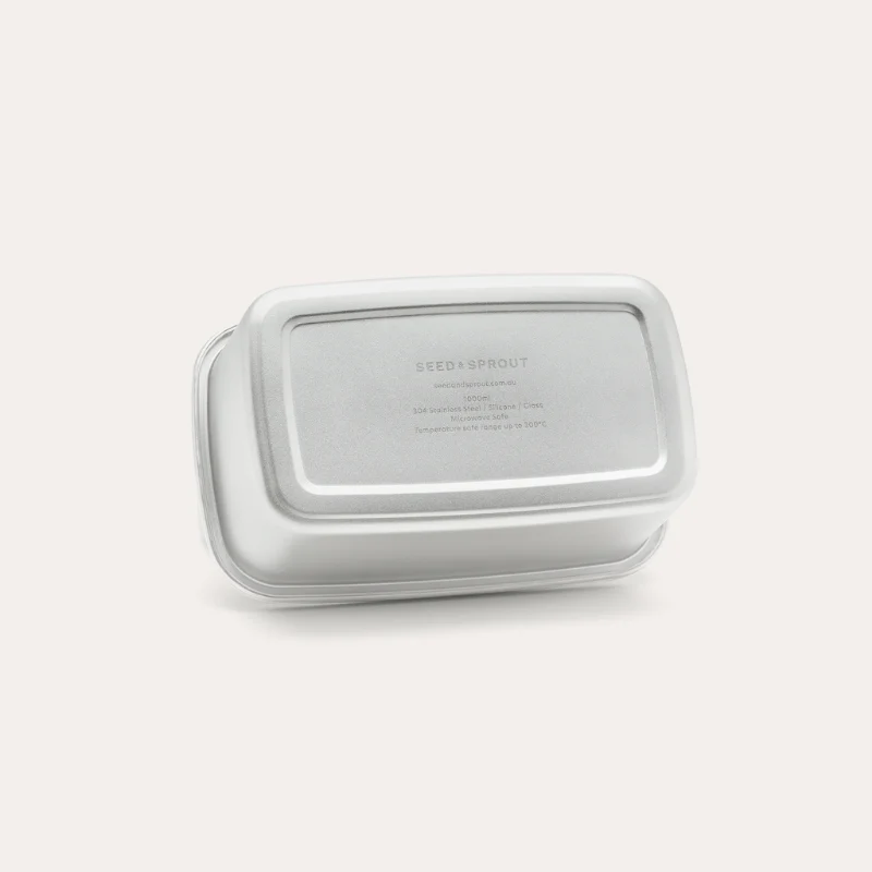 Rectangle Stainless Steel and Glass Containers | 2pk - Image 5