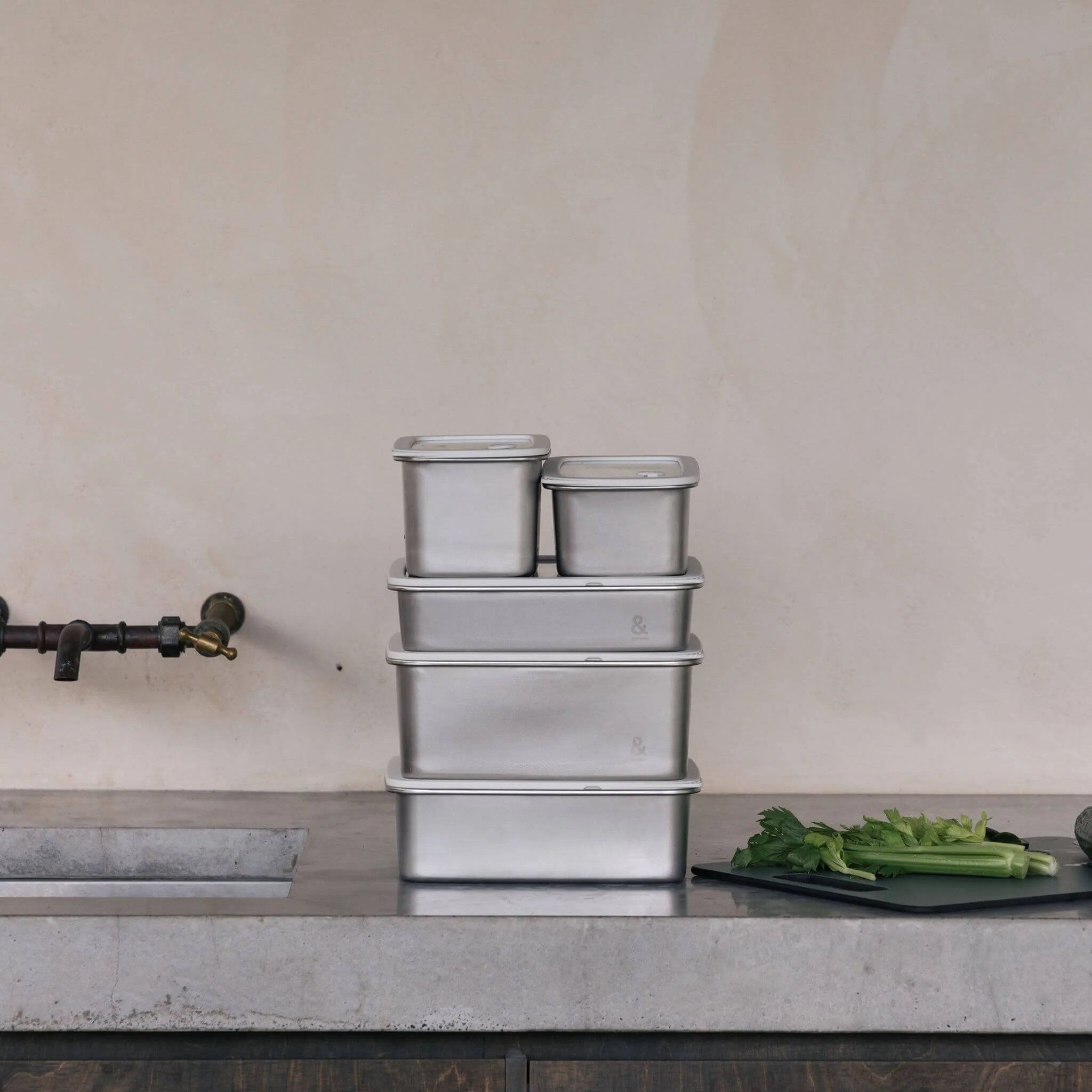 Rectangle Stainless Steel and Glass Containers Set - Image 11