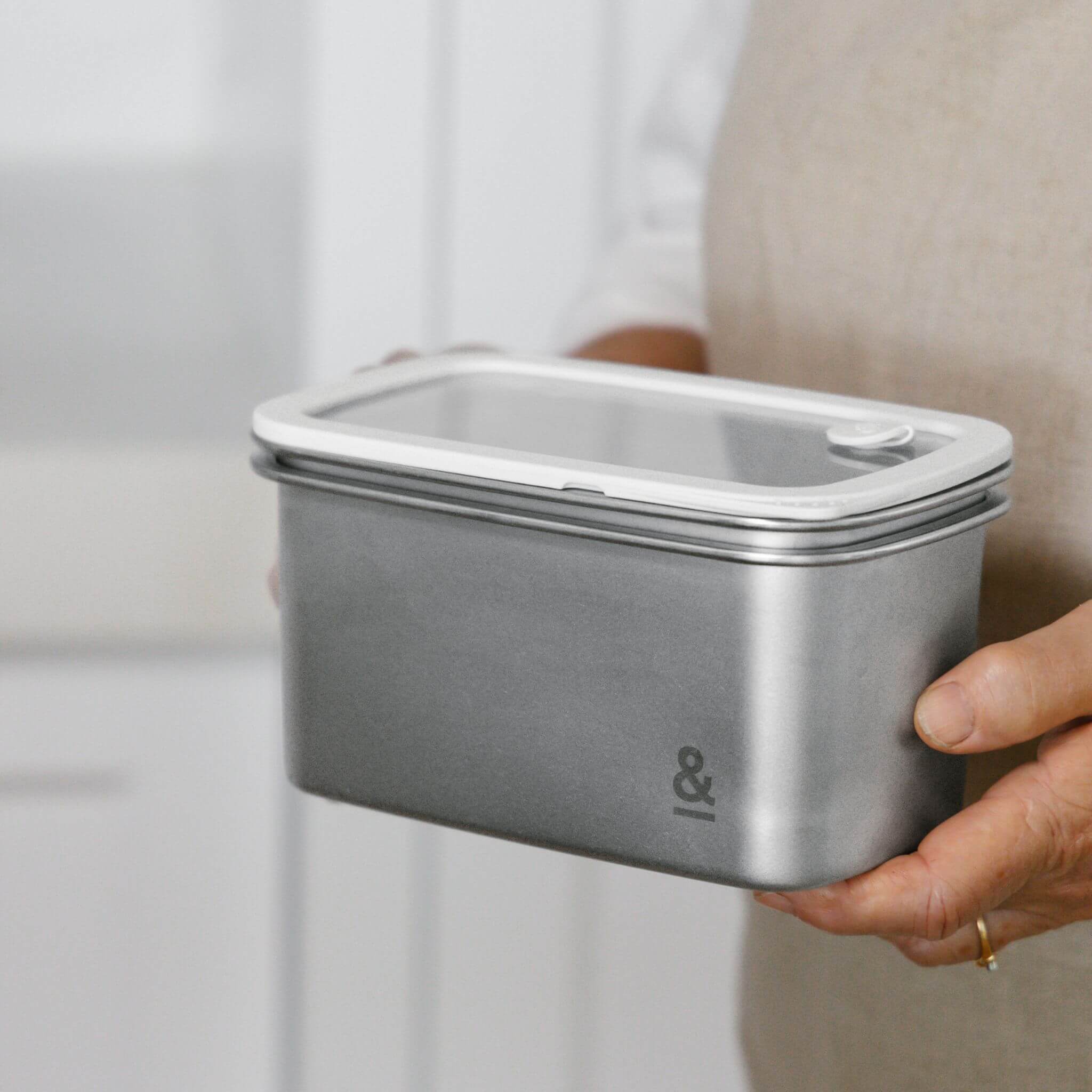 Rectangle Stainless Steel and Glass Containers | 2pk - Image 4
