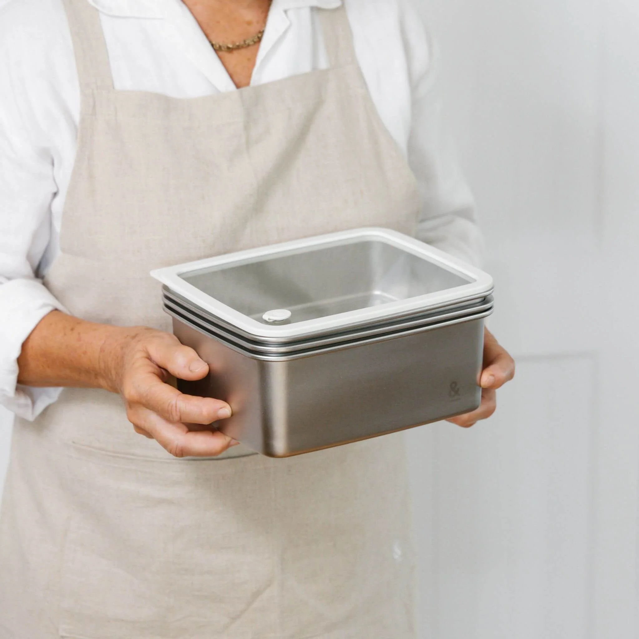 Rectangle Stainless Steel and Glass Containers Set - Image 6