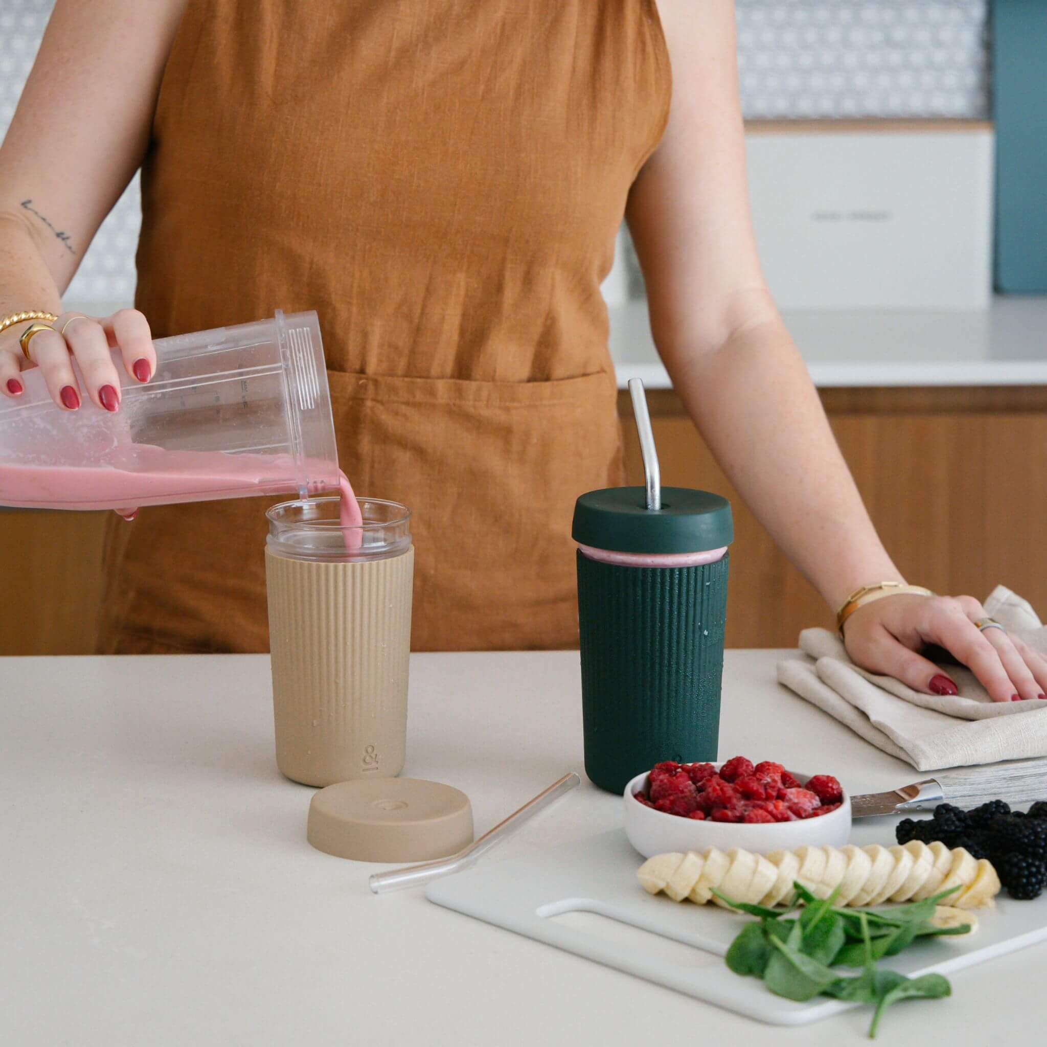 Reusable Glass Smoothie Cup - Image 7