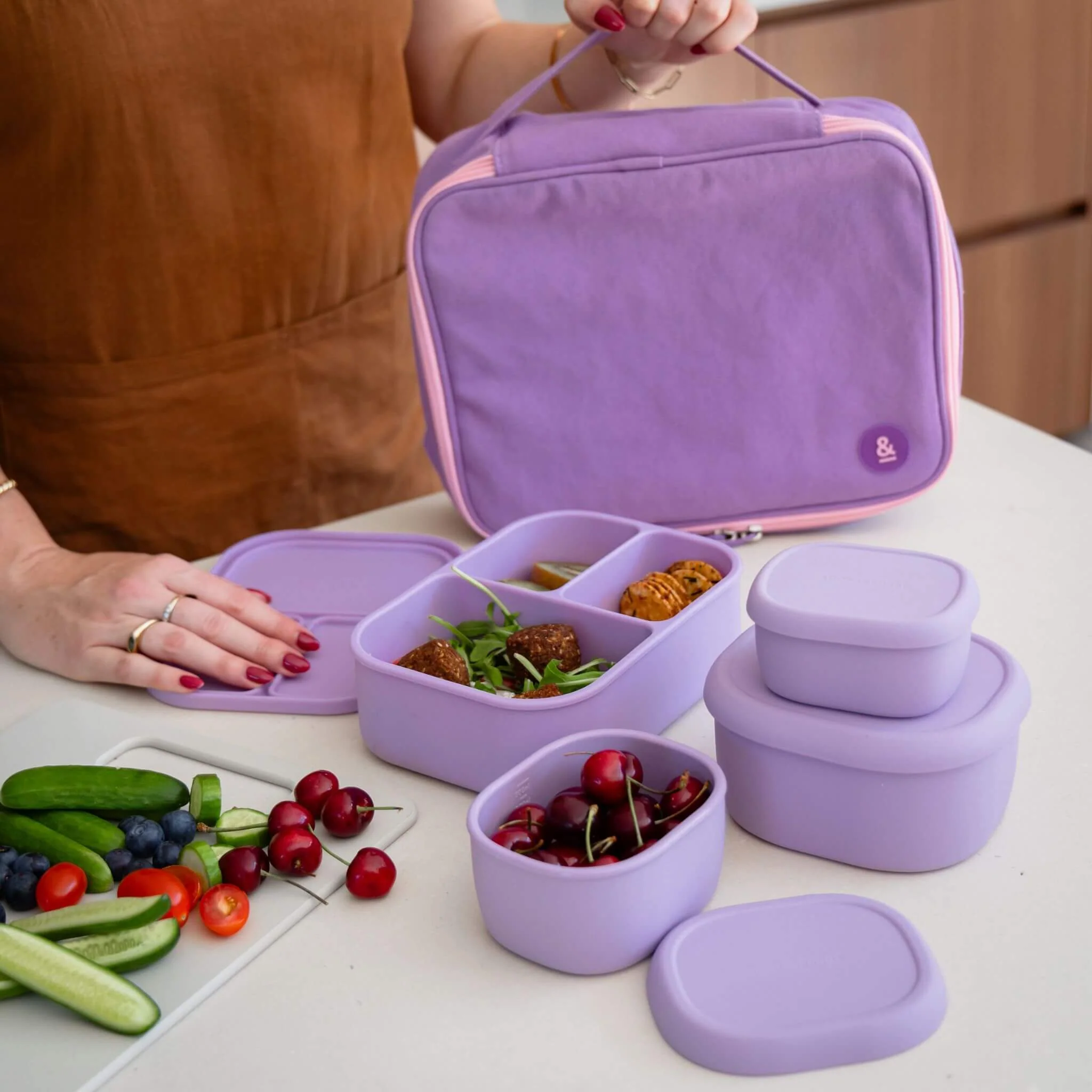 Silicone Bento Box & Snack Box Set | Bag - Image 18