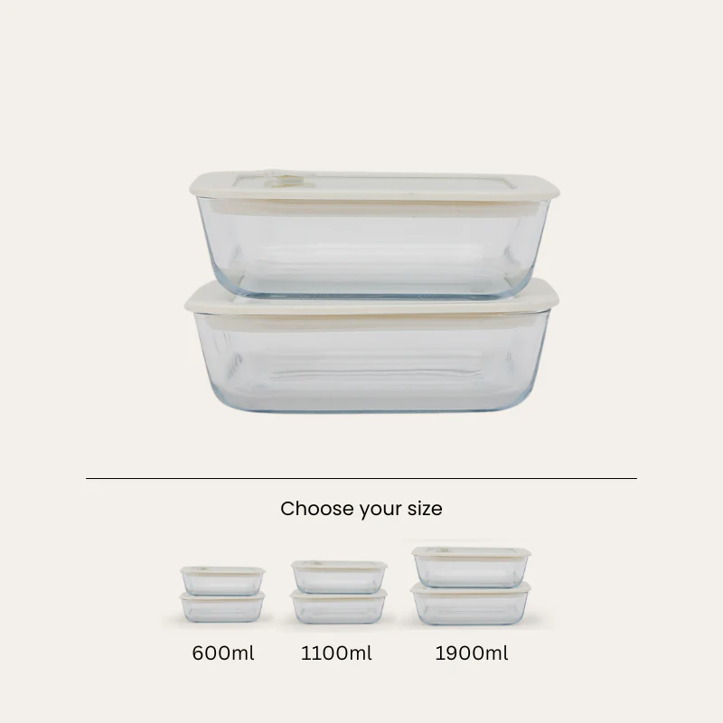 Glass Food Containers | Square