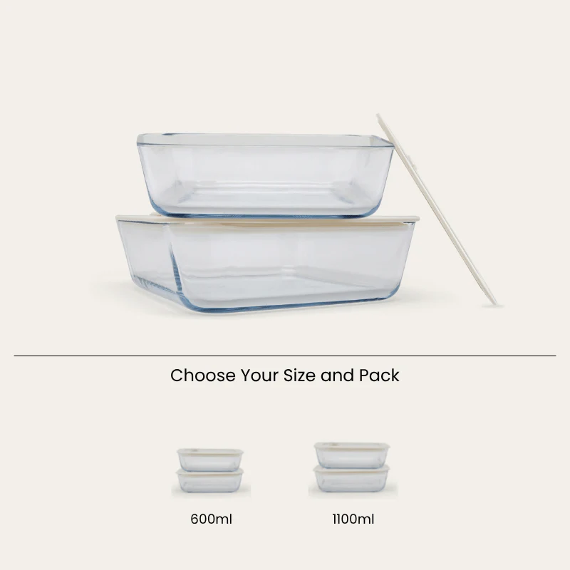 Glass Food Containers | Square - Image 36