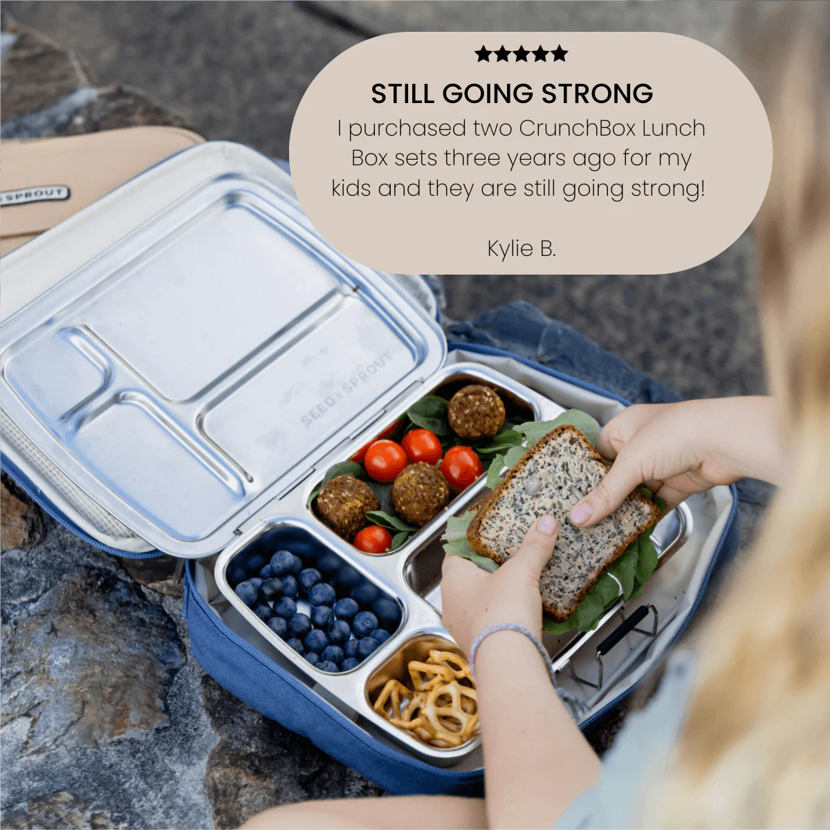 Duo Bento Lunch Box Set OG | Pots & Bag - Image 5