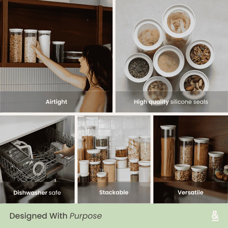 Wategos Round Glass Pantry Storage Jars - Image 6